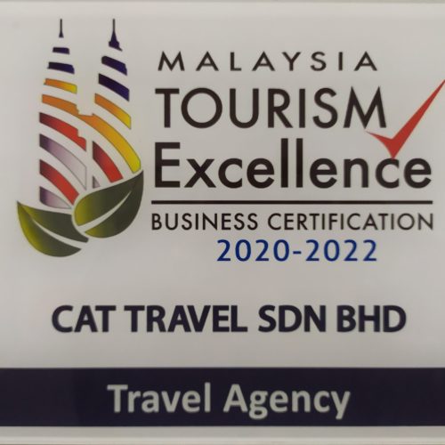 Malaysia Tourism Excellence Business Certification plaque